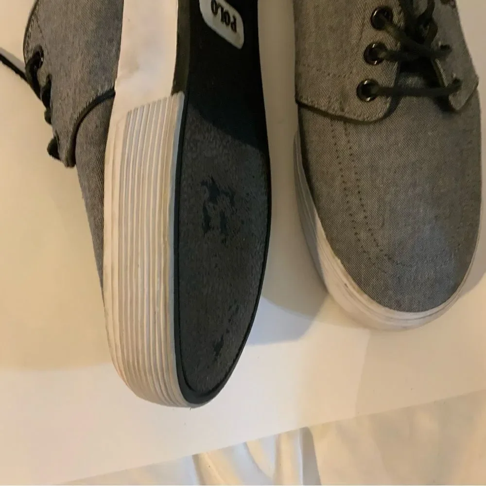POLO RALPH LAUREN FAXON LOW Men size 8 D Light-Grey Nylon Casual Shoes